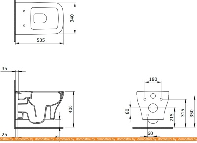 Унитаз Bocchi Firenze Rimless 1304-064-0129 фотография