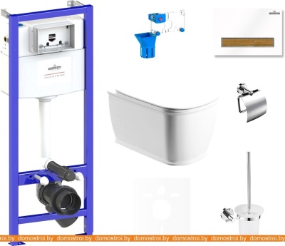 Унитаз Lavinia Boho Relfix Bell Pro Rimless 9 в 1 75110278 (белый пластик) фотография