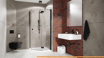 Душевой уголок Radaway Essenza New Black PTJ 100x100 L фотография