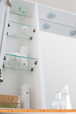 Шкаф с зеркалом BelBagno Marino-SPC-800/750-1A-BL-P-R (bianco lucido) фотография