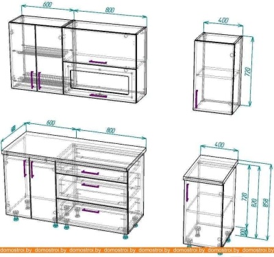 Кухня ВерсоМебель ВерсоЛайн 8-1.8 (белый 001/капучино 103) фотография