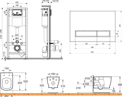 Унитаз Lavinia Boho Relfix Bell Pro Rimless 7 в 1 87040045 (белое стекло) фотография