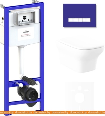 Унитаз Lavinia Boho Relfix Bristol Rimless 6 в 1 75110207 (фиолетовый стекло) фотография