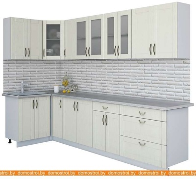 Кухня Интерлиния Мила Крафт 1.2x3.1 (дуб снежный) фотография