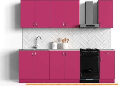 Кухня Сивирин-Компани Клео колор 2,0 (малиновый\малиновый) фотография