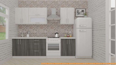 Кухня ВерсоМебель ВерсоЛайн 2-2.0 (север. дерево светлое/север. дерево темное) фотография