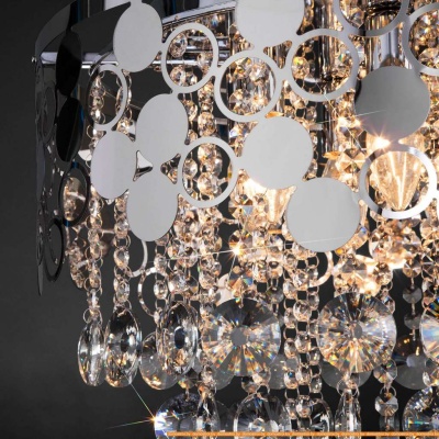 Подвесная люстра Евросвет 10114/6 (хром/прозрачный хрусталь) фотография