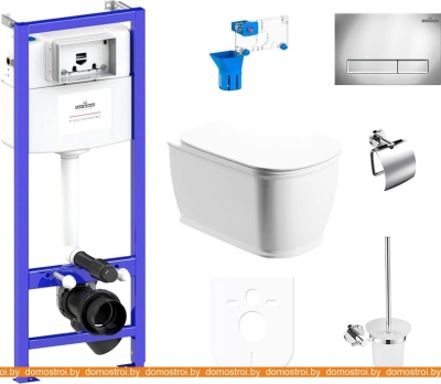 Унитаз Lavinia Boho Relfix Bell Pro Rimless 9 в 1 97010002 (хром пластик) фотография