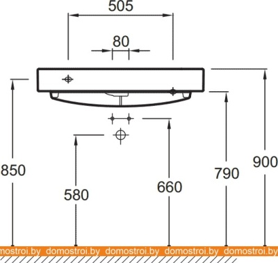 Умывальник Jacob Delafon Rythmik 80x46 EXO112-Z фотография