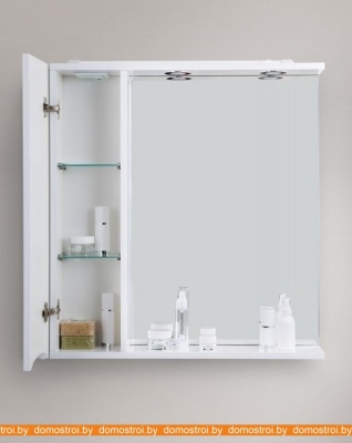 Шкаф с зеркалом BelBagno Marino-SPC-600/750-1A-BL-P-L (bianco lucido) фотография
