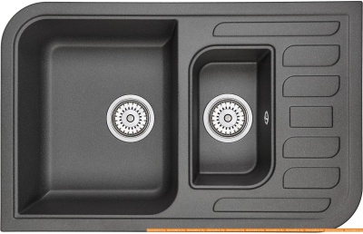 Кухонная мойка Granula 7803 (черный) фотография