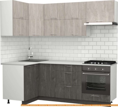 Кухня S-Company Клео крафт 1.2x2.2 левая (железный камень/бетонный камень) фотография