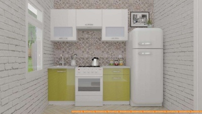 Кухня ВерсоМебель ЭкоЛайт-6 1.8 (белый/оливковый) фотография
