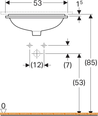 Умывальник Geberit VariForm 500.763.01.2 фотография