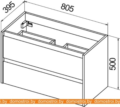 Тумба под умывальник BelBagno Kraft 39-800/390-2C-SO-RNN (rovere nebras.) фотография
