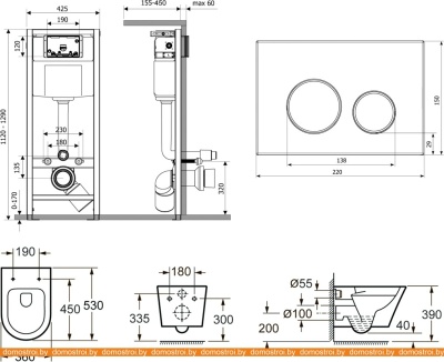 Унитаз Lavinia Boho Relfix Biore Rimless 7 в 1 87050191 (белое стекло) фотография