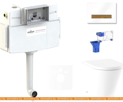 Унитаз Lavinia Boho Relfix Biore 5 в 1 87551043 (белый/светлое дерево стекло) фотография