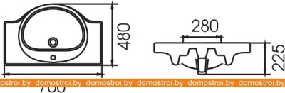 Умывальник Cersanit Erica 70 70x48 (S-UM-ERI70-1-w) фотография