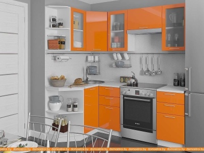 Кухня Vivat Mebel Валерия-М-04 (оранжевый глянец) фотография