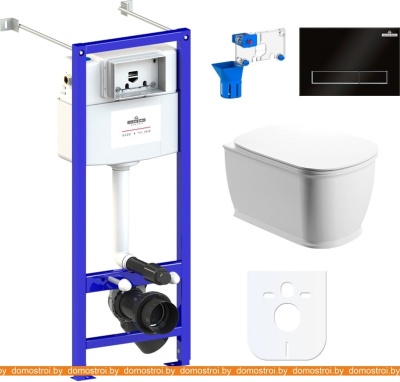 Унитаз Lavinia Boho Relfix Bell Pro Rimless 7 в 1 87050124 (черный пластик) фотография