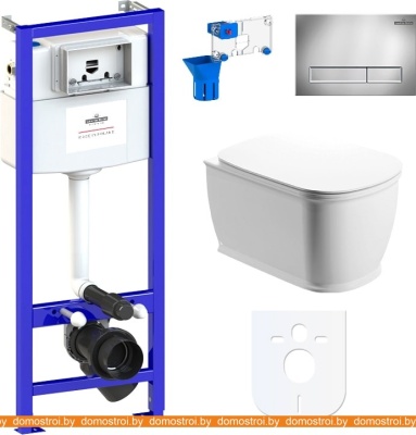 Унитаз Lavinia Boho Relfix Bell Pro Rimless 7 в 1 87040038 (хром пластик) фотография