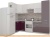 Кухня ВерсоМебель ЭкоЛайт-6 1.2x2.7 правая (белый/сливовый) фотография