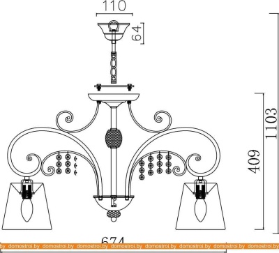 Подвесная люстра Freya Lorette FR2406-PL-06-WG фотография