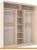 Шкаф-купе Глазов Домашний 2000 ЛДСП с зеркалом (ясень шимо светлый) фотография