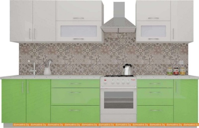 Кухня ВерсоМебель ВерсоЛайн 8-2.6 (белый 001/яблоко 005) фотография