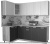Кухня Интерлиния Мила 12x22 (вудлайн кремовый-антрацит-бискайская сосна) фотография