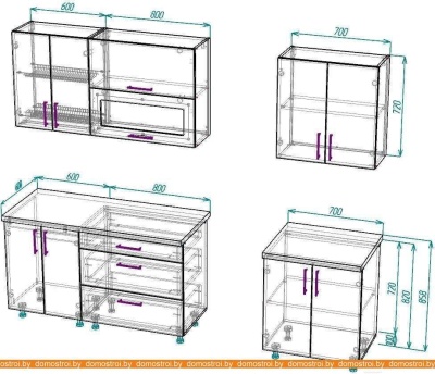 Кухня ВерсоМебель ВерсоЛайн 8-2.1 (белый 001/капучино 103) фотография