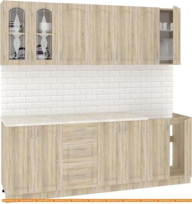 Кухня Кортекс-мебель Корнелия Ретро 2.5м (дуб сонома/королевский опал) фотография