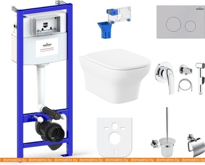 Унитаз Lavinia Boho Relfix Bristol Rimless 10 в 1 98010175 (матовый пластик) фотография