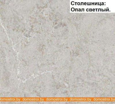 Кухня Интерлиния Мила Матте 1.5x2.7 А правая (белый/луна/опал светлый) фотография