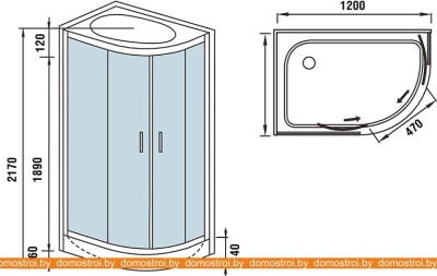 Душевая кабина WeltWasser WW500 Werra 1204 L фотография