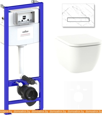 Унитаз Lavinia Boho Relfix One Rimless 6 в 1 75110118 (statuary иск. камень) фотография