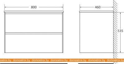 Тумба под умывальник BelBagno Pietra-800-2C-SO-PT (stone) фотография