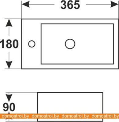 Умывальник Melana MLN-7782 36.5x18 фотография