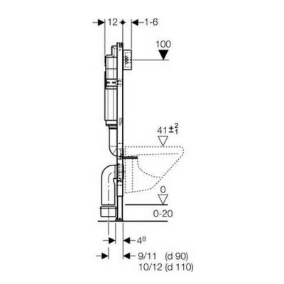 Инсталляция для подвесного унитаза Geberit Duofix 458.160.00.1 фотография