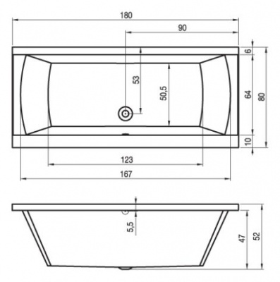 Акриловая ванна Riho Julia 180x80 фотография