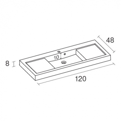 Умывальник Riho Andora F7AN112048111 120x48 фотография