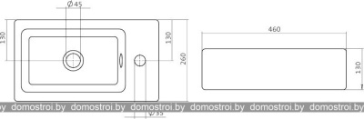 Умывальник Santek Эрис-46 46x26 1.WH30.1.972 фотография