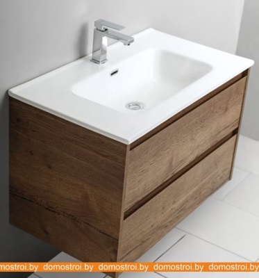 Тумба под умывальник BelBagno Kraft-800-2C-SO-RT (rovere tabacco) фотография
