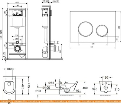 Унитаз Lavinia Boho Relfix Biore Compacto Rimless 10 в 1 98010054 (хром пластик) фотография