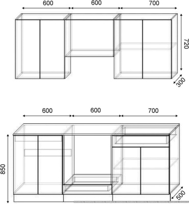 Кухня Сивирин-Компани Клео глосс 1.9 (черный глянец\красный глянец) фотография