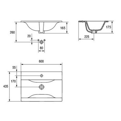 Умывальник Cersanit Ontario New 60 фотография