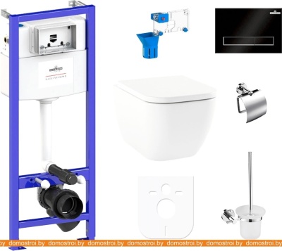 Унитаз Lavinia Boho Relfix One Rimless 9 в 1 97010040 (черный пластик) фотография