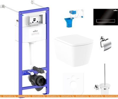 Унитаз Lavinia Boho Relfix Aveo Rimless 9 в 1 97020184 (черный пластик) фотография