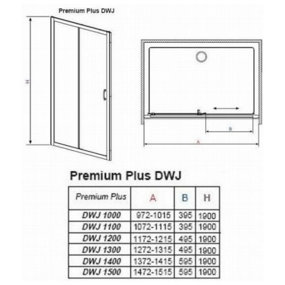 Душевая дверь Radaway Premium Plus DWJ [33313-01-01N] 120x190 прозрачная фотография
