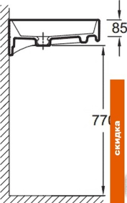 Умывальник Jacob Delafon Rythmik 100x46 EXN112-Z фотография